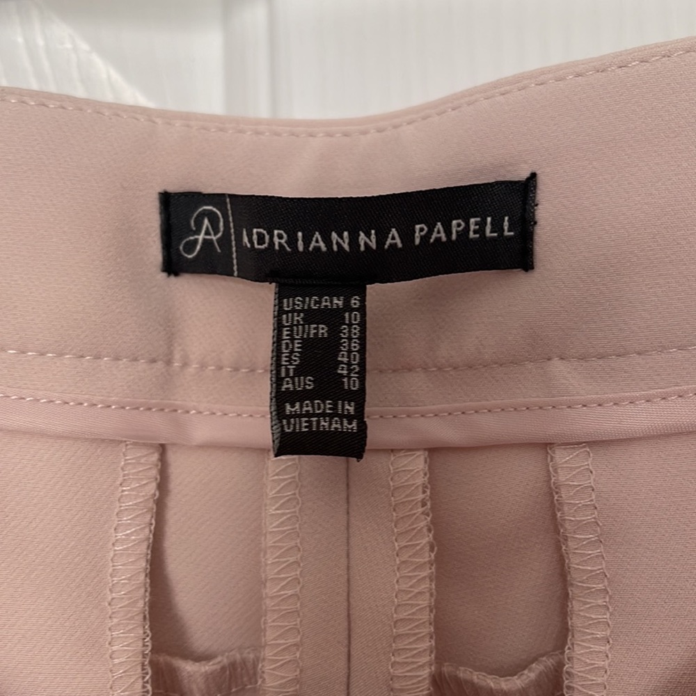 Peach colored pants size 6, Adrianna Papell - Picture 3 of 4